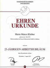 Ehrenurkunde